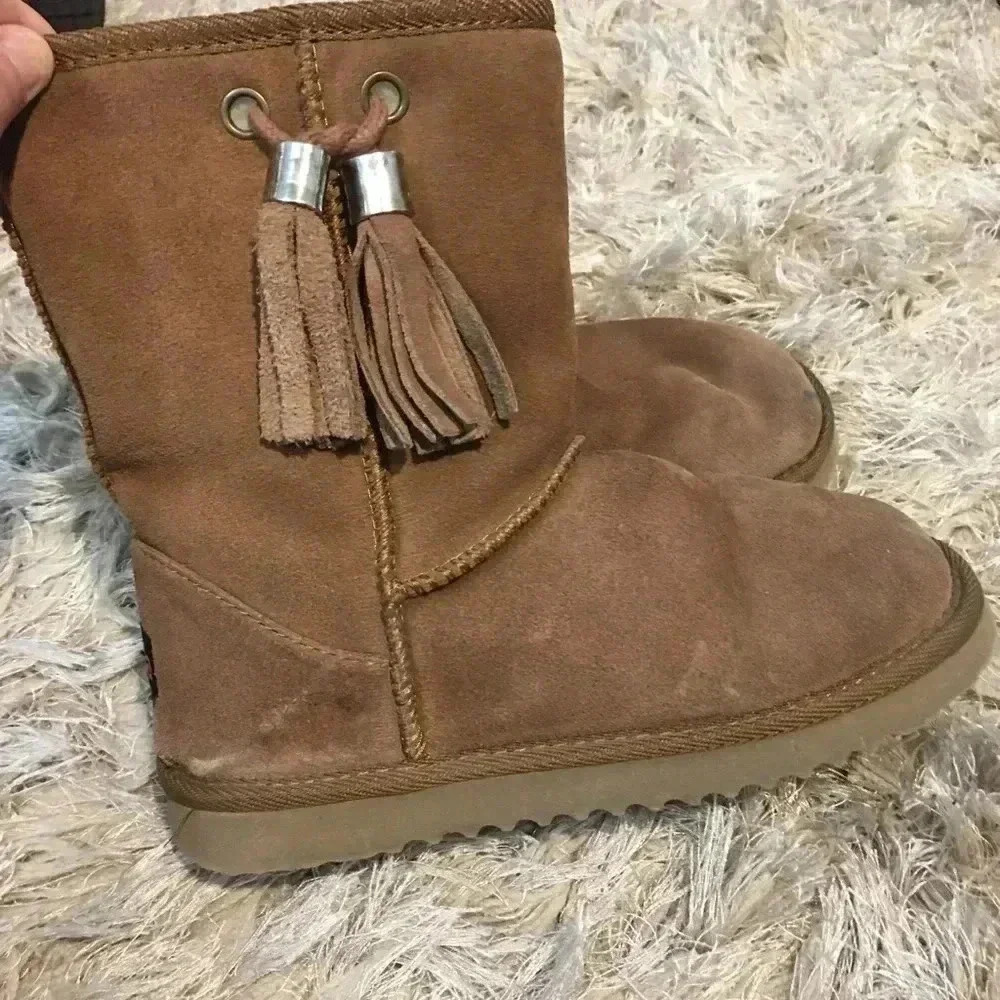 Ukala boots fringe suede wool preowned